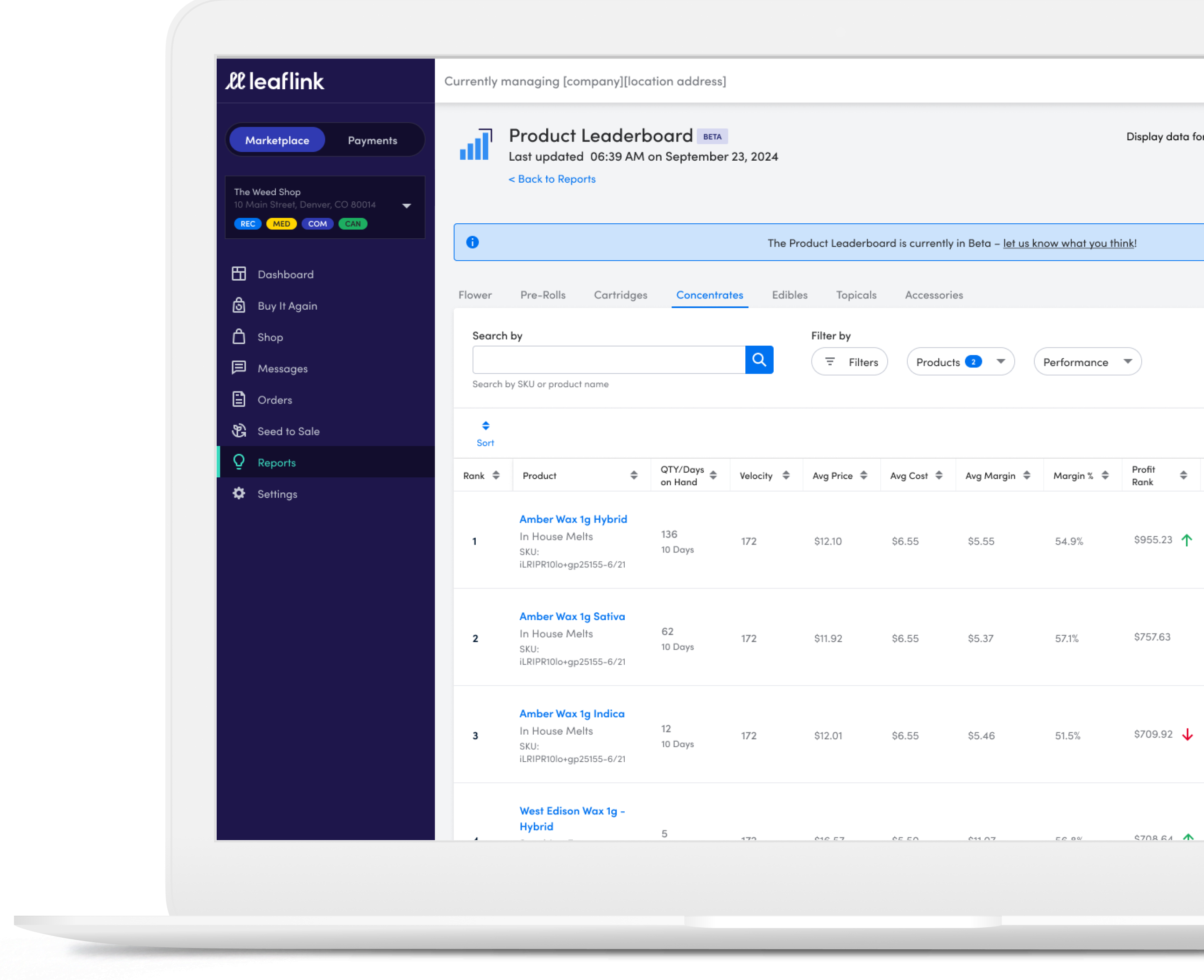 Retail Inventory Insights in a laptop mockup